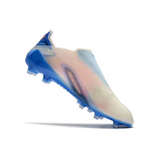 Adidas X Ghosted AG Soccer Cleats White Blue