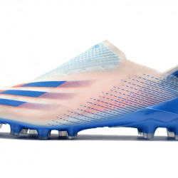 Adidas X Ghosted AG Soccer Cleats White Blue