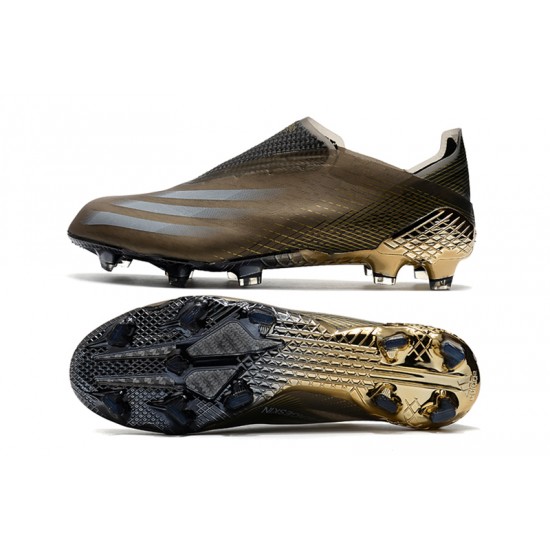 Adidas X Ghosted FG Soccer Cleats Gold Black