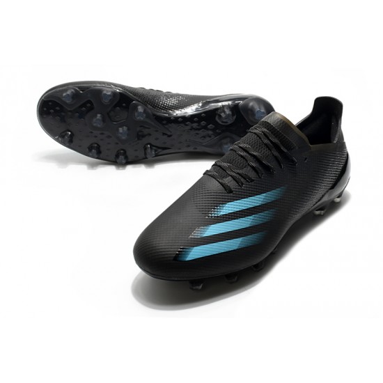 Adidas X Ghosted.1 AG Soccer Cleats Black Blue