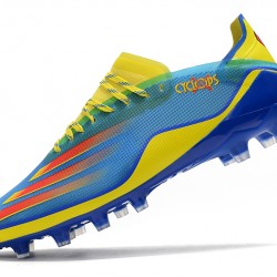 Adidas X Ghosted.1 AG Soccer Cleats Yellow Blue