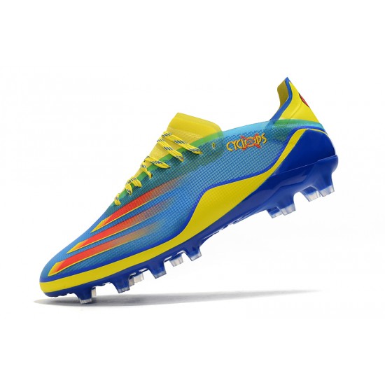 Adidas X Ghosted.1 AG Soccer Cleats Yellow Blue