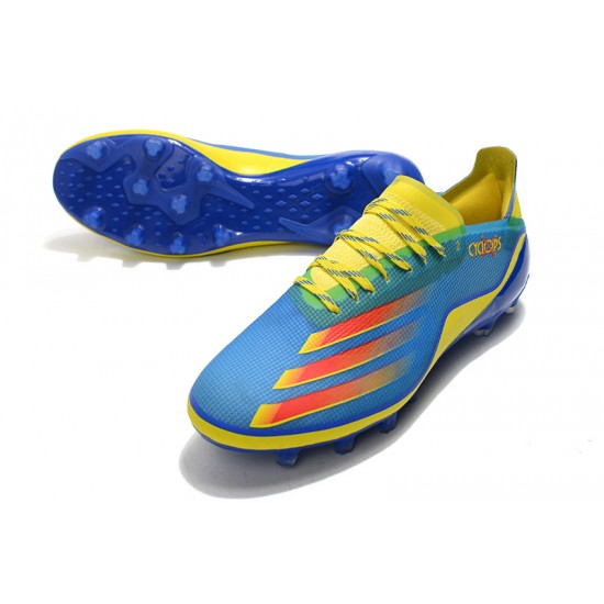 Adidas X Ghosted.1 AG Soccer Cleats Yellow Blue