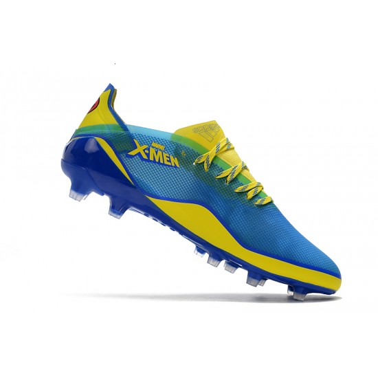 Adidas X Ghosted.1 AG Soccer Cleats Yellow Blue