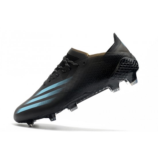 Adidas X Ghosted.1 FG Soccer Cleats Black Blue