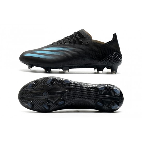Adidas X Ghosted.1 FG Soccer Cleats Black Blue