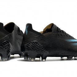 Adidas X Ghosted.1 FG Soccer Cleats Black Blue