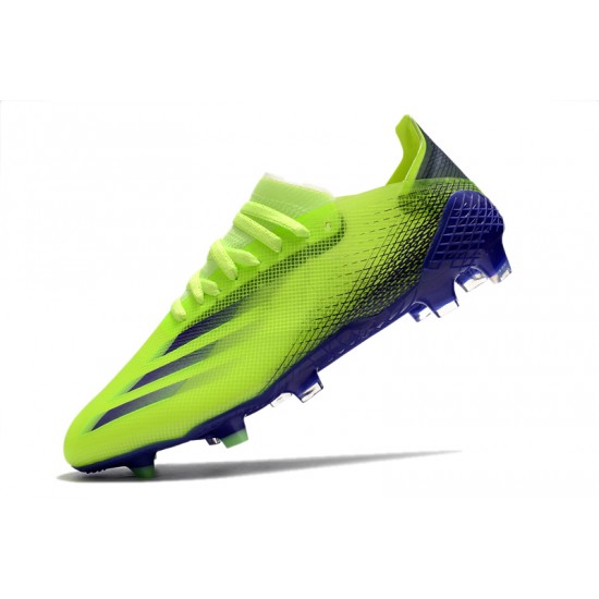 Adidas X Ghosted.1 FG Soccer Cleats Green Blue