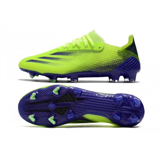 Adidas X Ghosted.1 FG Soccer Cleats Green Blue