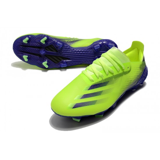 Adidas X Ghosted.1 FG Soccer Cleats Green Blue