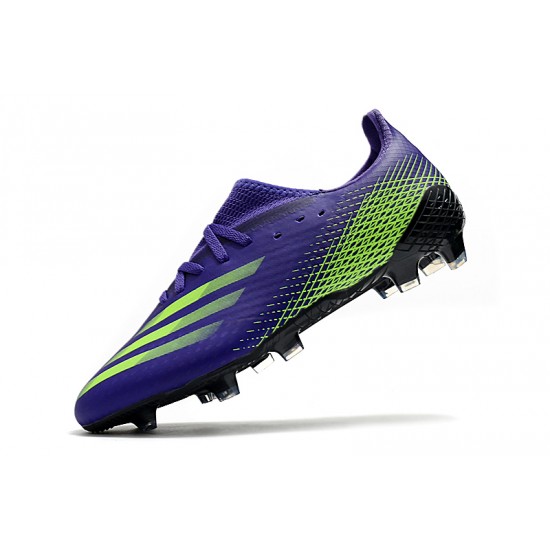 Adidas X Ghosted.1 FG Soccer Cleats Purple Green