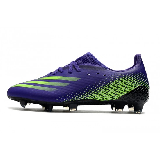 Adidas X Ghosted.1 FG Soccer Cleats Purple Green