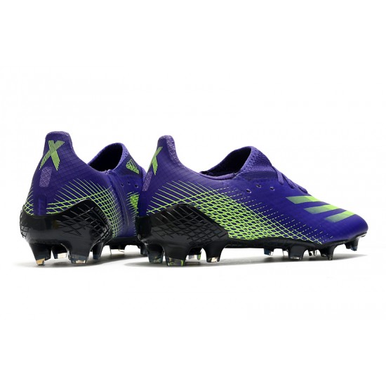 Adidas X Ghosted.1 FG Soccer Cleats Purple Green
