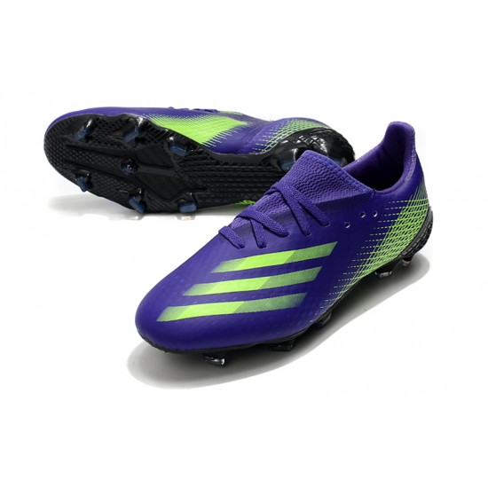 Adidas X Ghosted.1 FG Soccer Cleats Purple Green