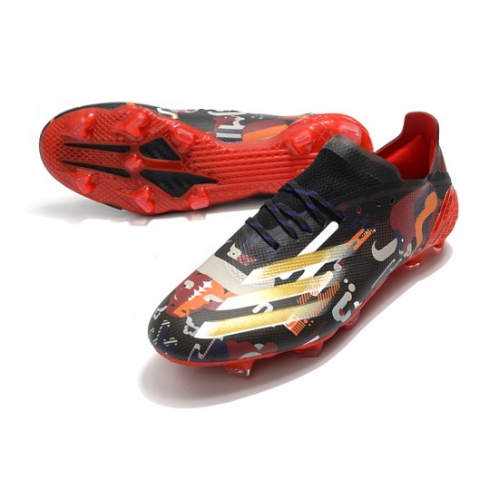 Adidas X Ghosted.1 FG Soccer Cleats Red Black