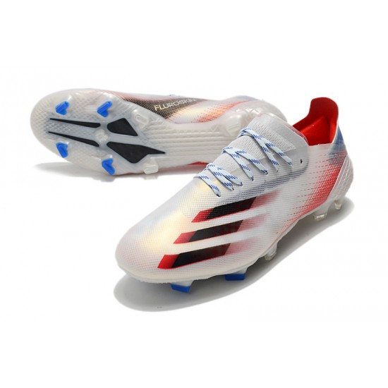 Adidas X Ghosted.1 FG Soccer Cleats White Red Black