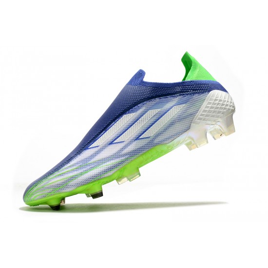 Adidas X Speedflow FG Soccer Cleats White Blue