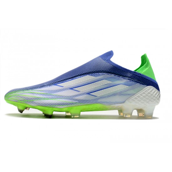 Adidas X Speedflow FG Soccer Cleats White Blue