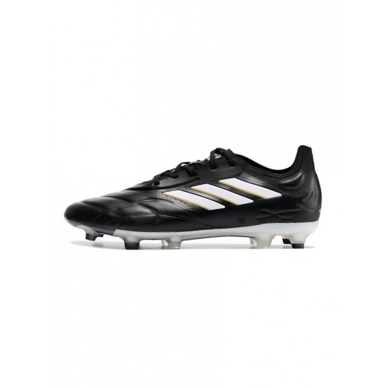 Adidas Copa Pure.1 FG Black White Soccer Cleats