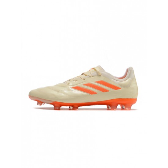 Adidas Copa Pure .1 FG White Orange Soccer Cleats