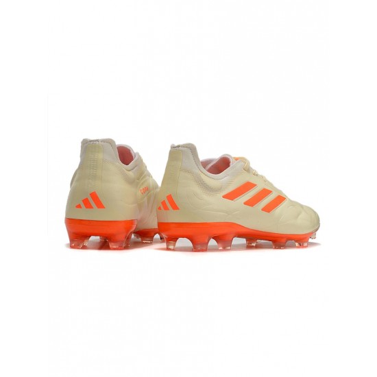 Adidas Copa Pure .1 FG White Orange Soccer Cleats