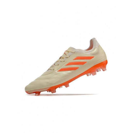 Adidas Copa Pure .1 FG White Orange Soccer Cleats