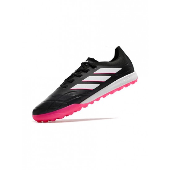 Adidas Copa Pure.1 TF Black Zero Metalic Team Shock Pink Soccer Cleats