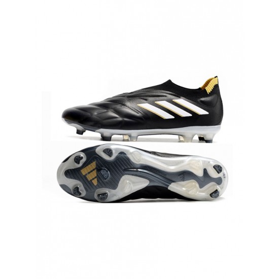 Adidas Copa Pure FG Black White Gold Met Soccer Cleats