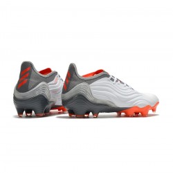 Adidas Copa Sense.1 FG White Solar Red Iron Metal Soccer Cleats