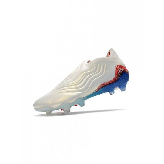 Adidas Copa Sense Launch Edition FG White Blue Solar Red Soccer Cleats