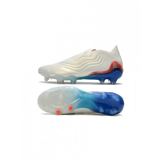 Adidas Copa Sense Launch Edition FG White Blue Solar Red Soccer Cleats