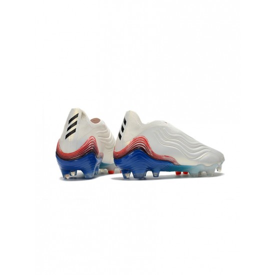 Adidas Copa Sense Launch Edition FG White Blue Solar Red Soccer Cleats