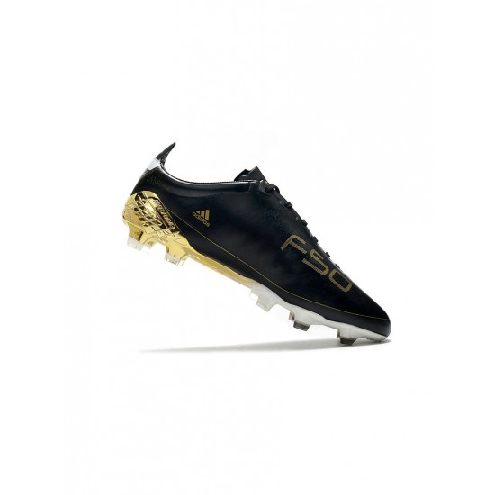 Adidas F50 Ghosted Adizero FG Legends Core Black Footwear White Gold Metallic Limited Edition Soccer Cleats