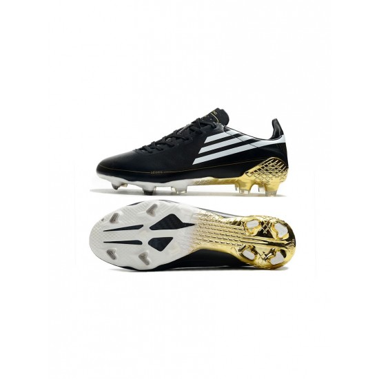 Adidas F50 Ghosted Adizero FG Legends Core Black Footwear White Gold Metallic Limited Edition Soccer Cleats