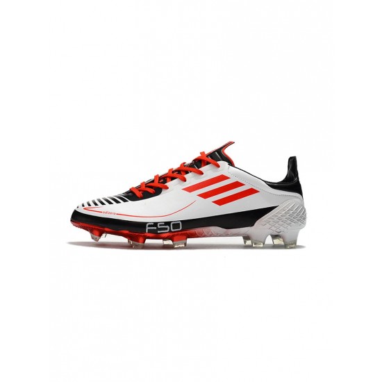 Adidas F50 Ghosted Adizero Cloud White Red Core Black Soccer Cleats