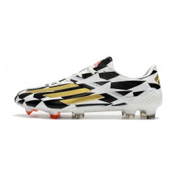 Adidas F50 Ghosted Adizero FG White Black Gold Soccer Cleats