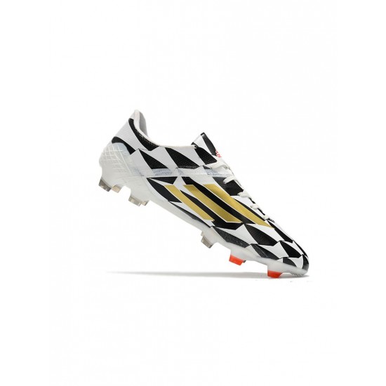 Adidas F50 Ghosted Adizero FG White Black Gold Soccer Cleats