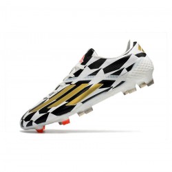 Adidas F50 Ghosted Adizero FG White Black Gold Soccer Cleats