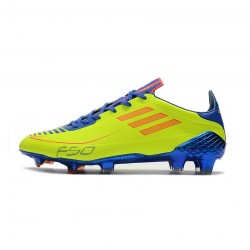 Adidas F50 Ghosted Adizero FG Yellow Blue Red Soccer Cleats