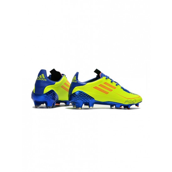 Adidas F50 Ghosted Adizero FG Yellow Blue Red Soccer Cleats