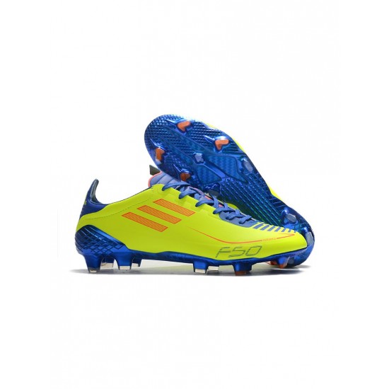 Adidas F50 Ghosted Adizero FG Yellow Blue Red Soccer Cleats