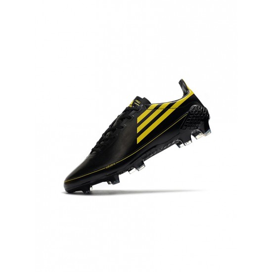 Adidas F50 Ghosted Adizero FG Core Black Yellow Soccer Cleats