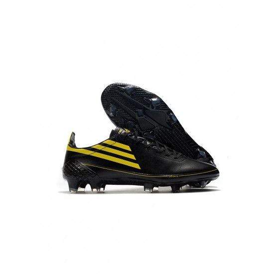 Adidas F50 Ghosted Adizero FG Core Black Yellow Soccer Cleats