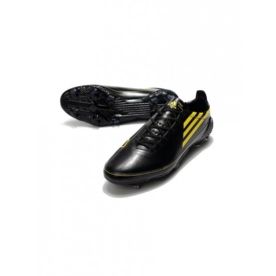 Adidas F50 Ghosted Adizero FG Core Black Yellow Soccer Cleats