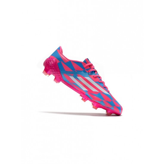 Adidas F50 Ghosted Adizero FG Pink Blue Soccer Cleats