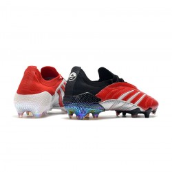 Adidas Predator Archive FG Core Black Red Silver Footwear White Soccer Cleats