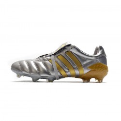 Adidas Predator Mania FG Tormentor Metallic Silver Gold Soccer Cleats