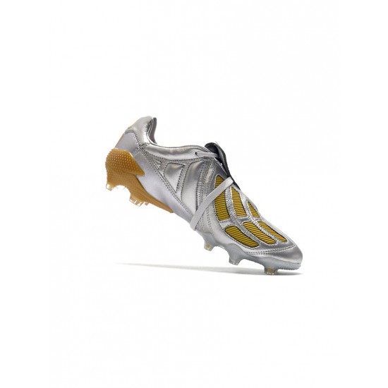 Adidas Predator Mania FG Tormentor Metallic Silver Gold Soccer Cleats