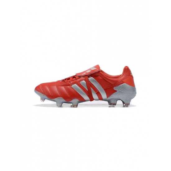 Adidas Predator Mania FG Tormentor Red Metallic Silver Soccer Cleats