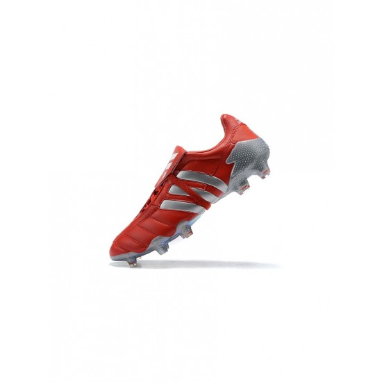 Adidas Predator Mania FG Tormentor Red Metallic Silver Soccer Cleats